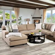 Brown fabric oversized US-made sectional couch by Furniture of America additional picture 6