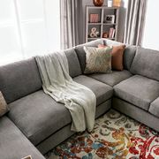Gray fabric oversized US-made sectional couch by Furniture of America additional picture 8