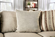 Decorator-inspired beige fabric sectional sofa additional photo 4 of 4