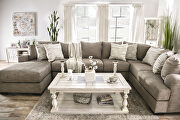 Decorator-inspired gray fabric sectional sofa additional photo 2 of 8