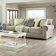 Solid construction and plush polyester-blend upholstery sofa additional photo 2 of 8