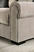 Solid construction and plush polyester-blend upholstery loveseat by Furniture of America additional picture 2