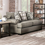 Transitional-style american-built granite finish sofa additional photo 3 of 8