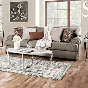 Transitional-style american-built gray finish sofa additional photo 2 of 9