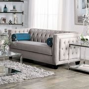 Gray Tufted US-made Transitional Sofa by Furniture of America additional picture 3
