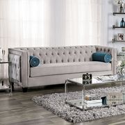 Gray Tufted US-made Transitional Sofa by Furniture of America additional picture 4