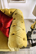 Elegant design royal yellow microfiber sofa additional photo 4 of 7
