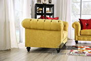 Elegant design royal yellow microfiber sofa by Furniture of America additional picture 5