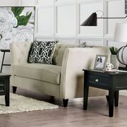 Ivory Chenille Fabric / Tufted Back Transitional Sofa by Furniture of America additional picture 6