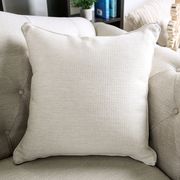 Ivory Linen-like Fabric US-made Transitional Loveseat additional photo 4 of 5