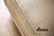 Beige/ gold chenille fabric sofa with individual nailhead trim by Furniture of America additional picture 4
