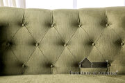 Line-textured american-made green sofa additional photo 4 of 10