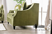 Line-textured american-made green loveseat by Furniture of America additional picture 3