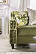Line-textured american-made green loveseat by Furniture of America additional picture 6