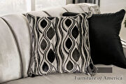 Transitional style silver/ black chenille fabric loveseat by Furniture of America additional picture 4