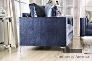 Dynamic vibe of blue satin sofa by Furniture of America additional picture 8