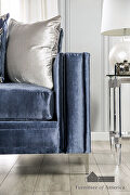 Dynamic vibe of blue satin loveseat by Furniture of America additional picture 7