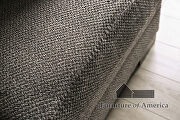Gray/ yellow chenille fabric sofa additional photo 5 of 8