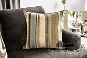 Gray/ yellow chenille fabric sofa by Furniture of America additional picture 9