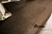 Brown/ yellow chenille fabric sofa by Furniture of America additional picture 8