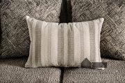Transitional style elegantly textured gray fabric sofa additional photo 5 of 7
