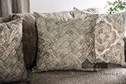 Transitional style elegantly textured gray fabric sofa by Furniture of America additional picture 7