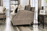 Transitional style elegantly textured gray fabric loveseat by Furniture of America additional picture 2
