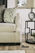 Elegantly textured alabaster white fabric sofa by Furniture of America additional picture 7