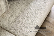 Elegantly textured alabaster white fabric sofa by Furniture of America additional picture 9