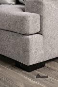 Squared design light gray microfiber sofa by Furniture of America additional picture 7