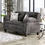Dark Gray Contemporary Chenille Sofa by Furniture of America additional picture 2