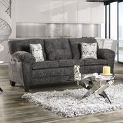 Dark Gray Contemporary Chenille Sofa by Furniture of America additional picture 3