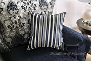 Royal quality and classic elegant design navy/ silver chenille fabric sofa by Furniture of America additional picture 4