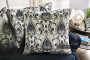 Royal quality and classic elegant design navy/ silver chenille fabric sofa by Furniture of America additional picture 5