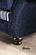 Royal quality and classic elegant design navy/ silver chenille fabric sofa by Furniture of America additional picture 6
