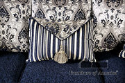 Royal quality and classic elegant design navy/ silver chenille fabric sofa by Furniture of America additional picture 8