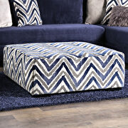 Marvelous and wildly unique 'z' pattern fabric sectional sofa additional photo 3 of 10