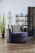 Marvelous and wildly unique 'z' pattern fabric sectional sofa additional photo 4 of 10