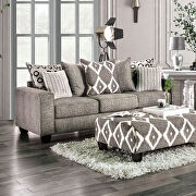 Gray chenille contemporary sofa additional photo 3 of 14