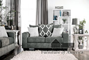 Gray chenille contemporary sofa by Furniture of America additional picture 5