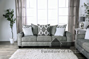 Gray chenille contemporary sofa by Furniture of America additional picture 6