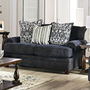 Rich blues and grays chenille sofa by Furniture of America additional picture 3