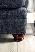 Rich blues and grays chenille chair additional photo 5 of 5