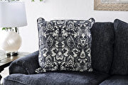 Rich blues and grays chenille loveseat additional photo 5 of 6