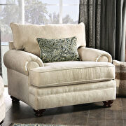 Soft beige fabric upholstery sofa additional photo 4 of 9