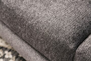 Sophisticated and smoky gray upholstery contemporary sofa additional photo 4 of 3