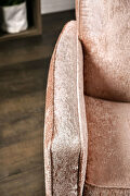 Contemporary design coral chenille chair additional photo 2 of 3