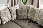 Transitional light gray chenille fabric sectional sofa by Furniture of America additional picture 2