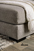 Transitional light gray chenille fabric sectional sofa additional photo 5 of 4