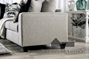 Gray upholstery and black throw pillows sectional sofa by Furniture of America additional picture 2
